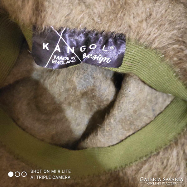 Kangol zöld színű angora kalap sapka kb 55 cm fejkörméretre