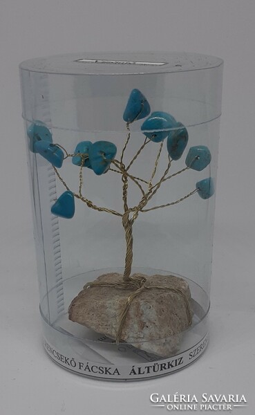 Turquoise mineral tree, lucky tree / mineral of the zodiac sign of Aquarius