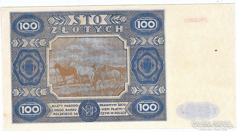 Lengyelország 100 zloty 1948 REPLIKA UNC