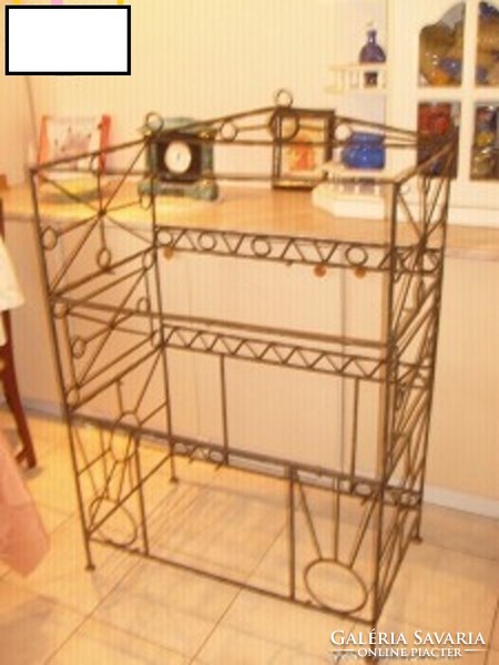 Wrought iron large 3-shelf book box for office folder holder.Stand 120 x 82 x 46 cm