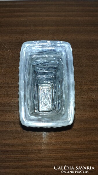 Oberglas austria art glass vase in ice cube style