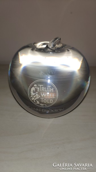 Vintage tiffany & co crystal apple paperweight