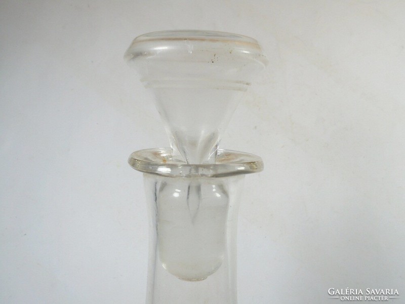 Old glass wine glass bottle pourer - glass with stopper