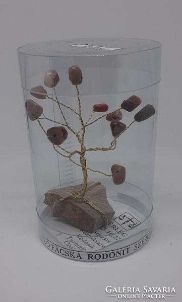 Rhodonite mineral tree, lucky tree / Libra zodiac mineral