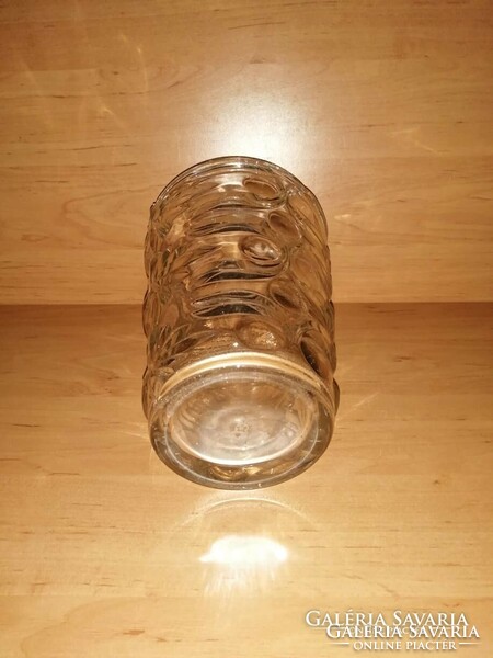 Retro üveg vastagfalú váza 21,5 cm magas