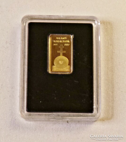 Königés kalmán - colored gold commemorative medal from the 