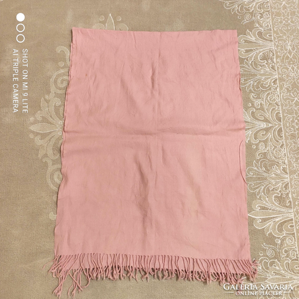 Rózsaszín gyapjú sál 160 * 60 cm