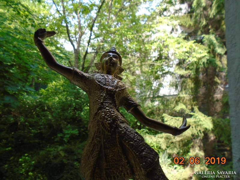 Teppanom Buddhist temple guardian angel gilded bronze statue 30 cm