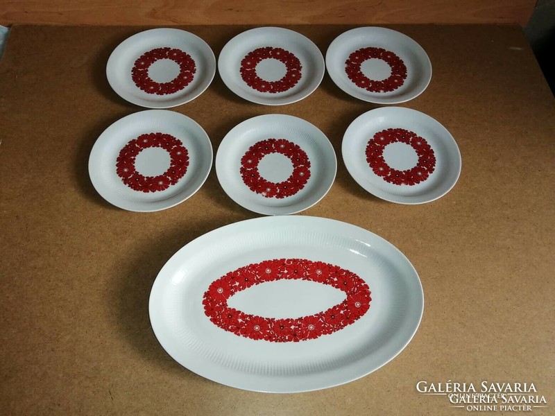 Colditz porcelain tableware - 1 tray, 6 deep plates, 6 flat plates, 6 small plates (b)