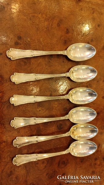 Silver coffee spoon set of 6 in mocha 