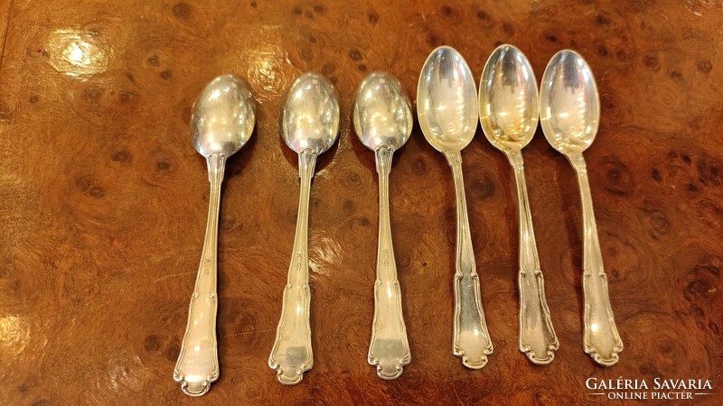 Silver coffee spoon set of 6 in mocha 