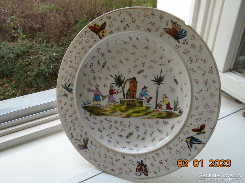 A viable Chinese cake plate from 1890 with a Hungarian dedication