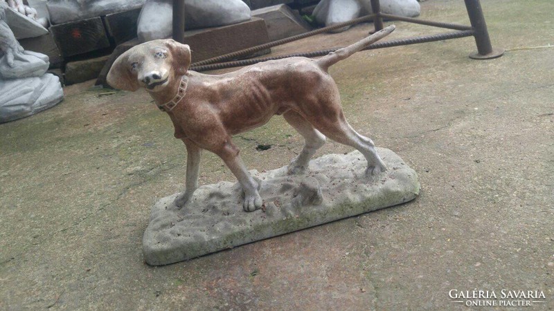Eredeti Antik Öntöttvas Nagy  kutya kb 25cm vas Nehéz öntvény szobor