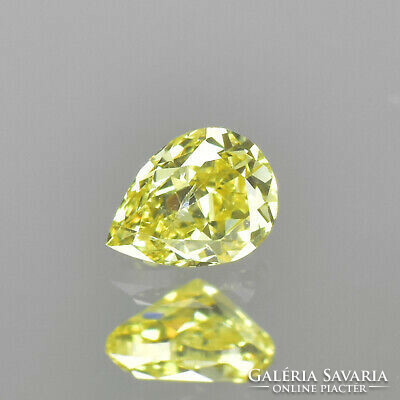 Valódi bevizsgált minőségi természetes sárga gyémánt 0,08 ct Afrikából!