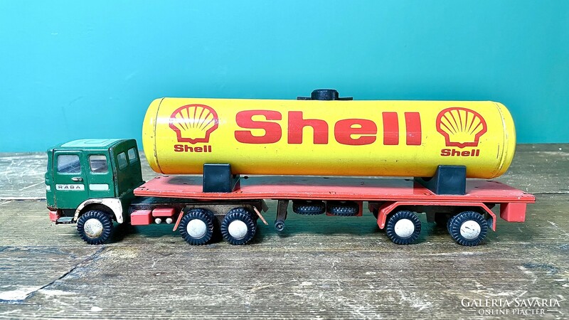 Retro Ràba lemezárugyári Shell üzemanyag tartályos kamion