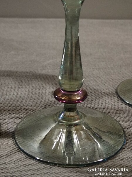 4 mid-century, handmade German Paul Nagel liqueur glasses