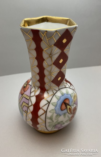 Zsolnay Art Deco váza- 14 cm