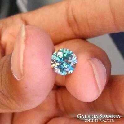 Valódi bevizsgált természetes kék gyémánt SI1 0,20 ct!
