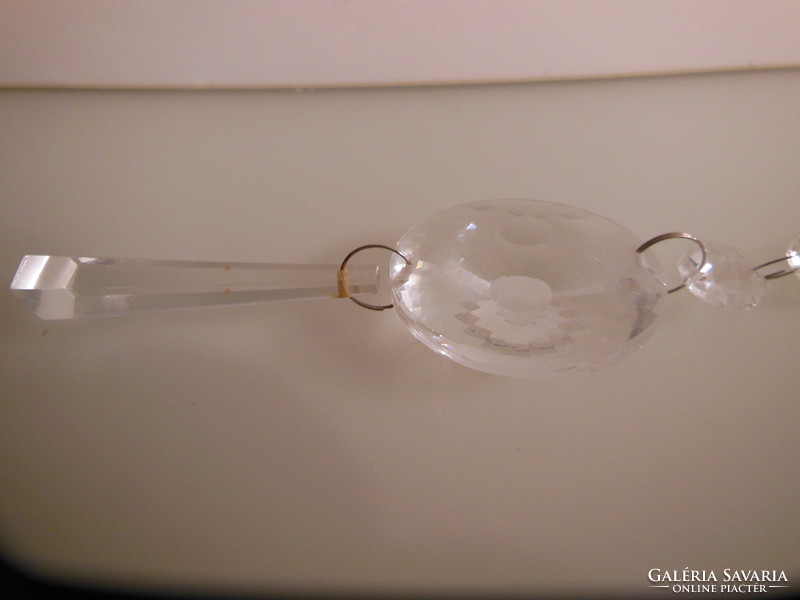 Chandelier pendant - crystal - 23 cm - 3 d circle 4.5 x 1.5 cm - decoration - perfect