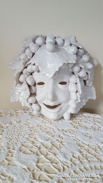 Bacchus ceramic wall mask