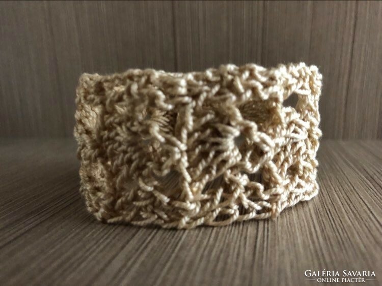 Crochet bracelet 'sand'