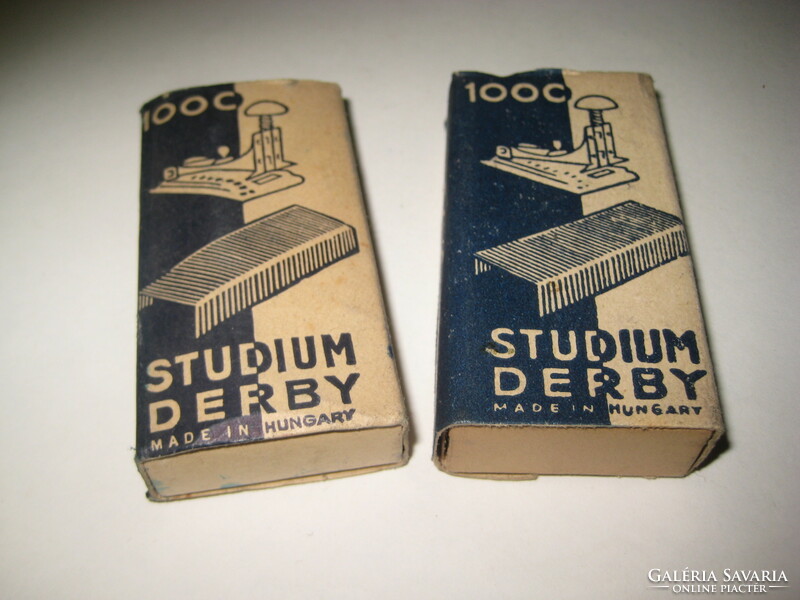 Régi tűző kapcsok  Studium Derby  , 2 db originál , 1000 db   az  1940-as évekből