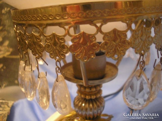 N2 Art decó kristály függős asztali lámpa ritkaság golyó sor díszes eladó egyedi ízléses burával