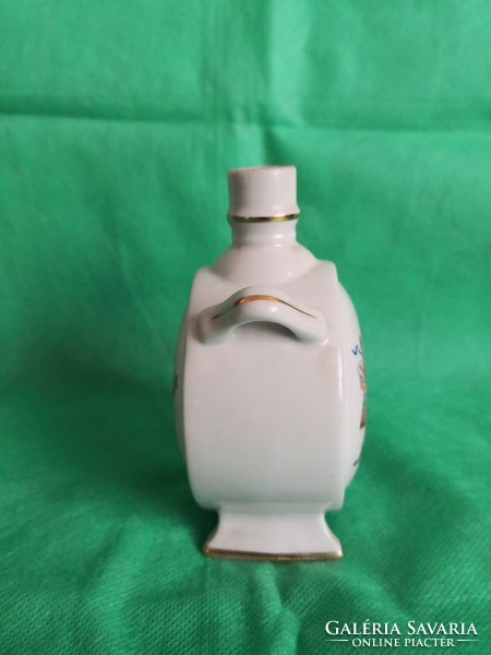 Antique drasche porcelain water bottle, couple in love, different pictures on both sides!