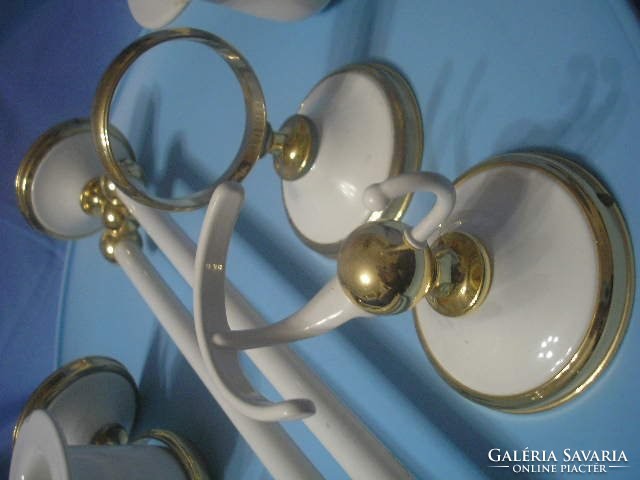 U10 luxury sophisticated bathroom with Italian cartilage 8 pcs gilded set rarity