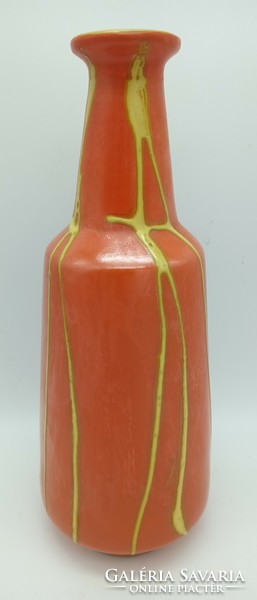 Retro vase, Hungarian applied art ceramics, 32 cm high,