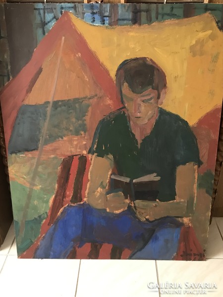 Illényi tamara reader in front of the tent ..