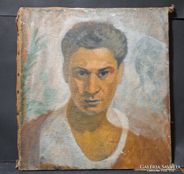 Male portrait (oil, canvas, 50x47 cm) unidentified artist
