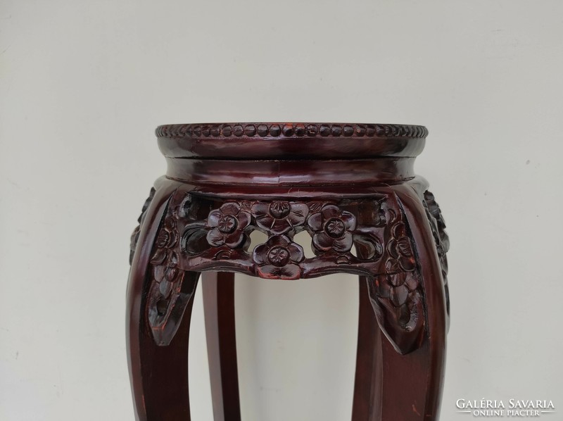 Antik kínai bútor magas asztal márvány lapos kaspó váza tartó állvány 664 6577