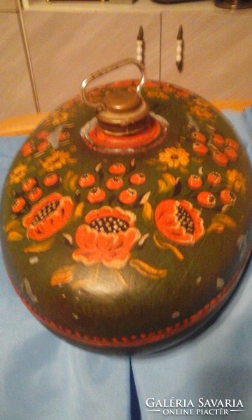 Tk antique luxury painted bed warmer or flowerpot rarity 29 x 22 cm