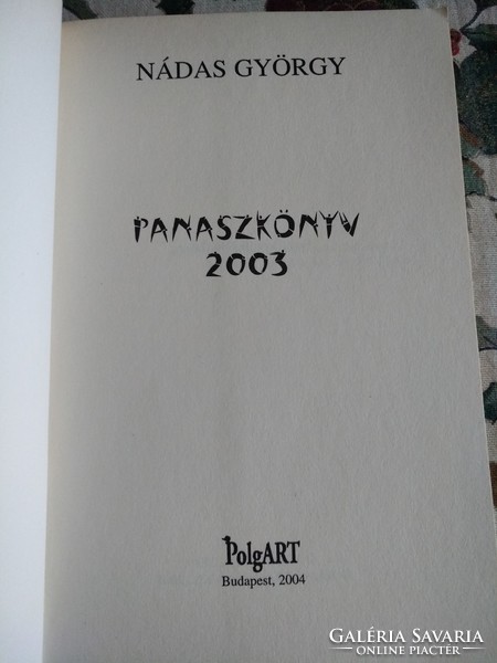Nádas: Panaszkönyv, 2003, alkudható!