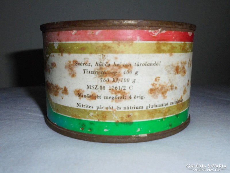 Retro Uzsonnahús konzerv doboz konzervdoboz - Szegedi Konzervgyár - 1980-as évekből