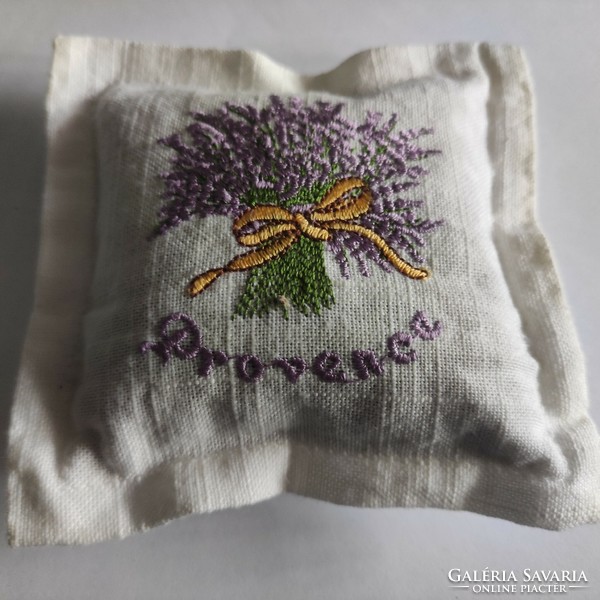 2 embroidered lavender pillows in one