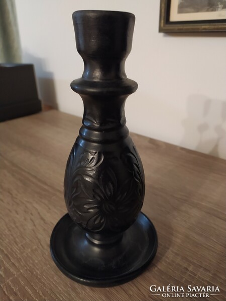 Korondi black candle holder