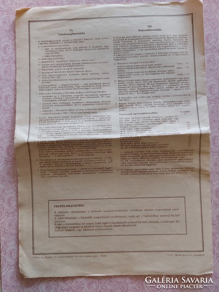 Régi Állami Biztosító kötvény 1978