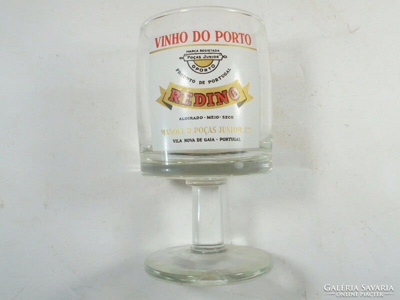 Régi retro -Redino Vinho Do Porto- Portugál bor boros talpas üveg pohár- kb. 1960-as évek