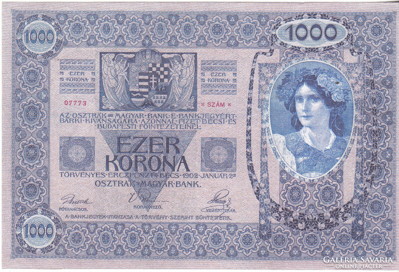 Austria replica 1000 kroner 1902