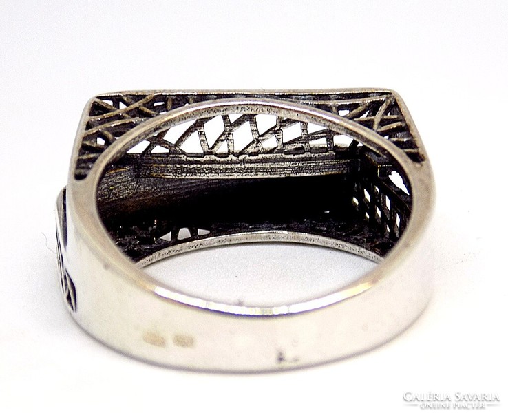 Antique silver ring without stone (zal-ag106574)