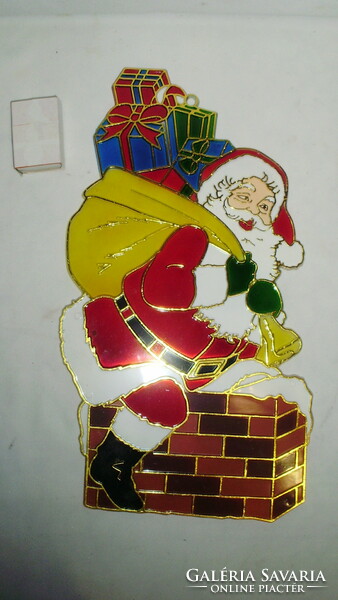 Retro Santa Claus hanging ornament - 35 cm high - plastic, vinyl