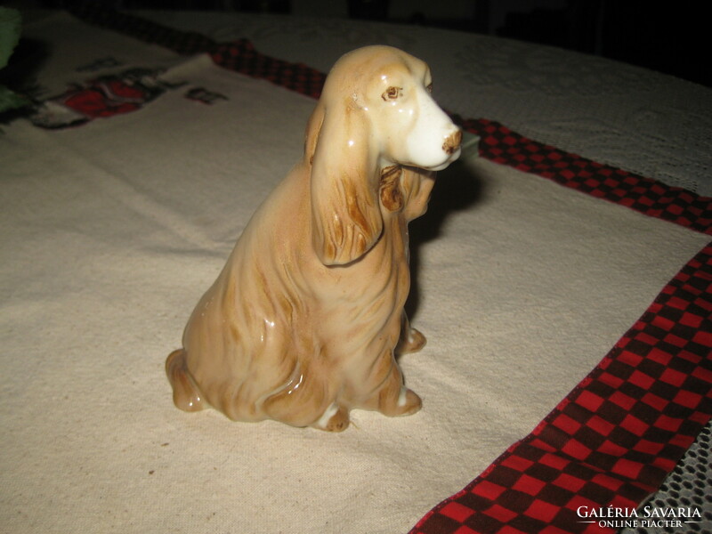Zsolnay, spaniel, painted in good condition, 11 cm