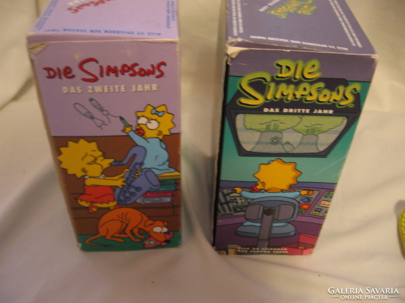 The Simpsons 2 és 3 évad 6 db, német VHS kazetta