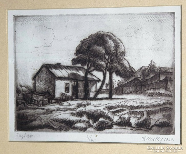 János Kmetty - landscape 1920-