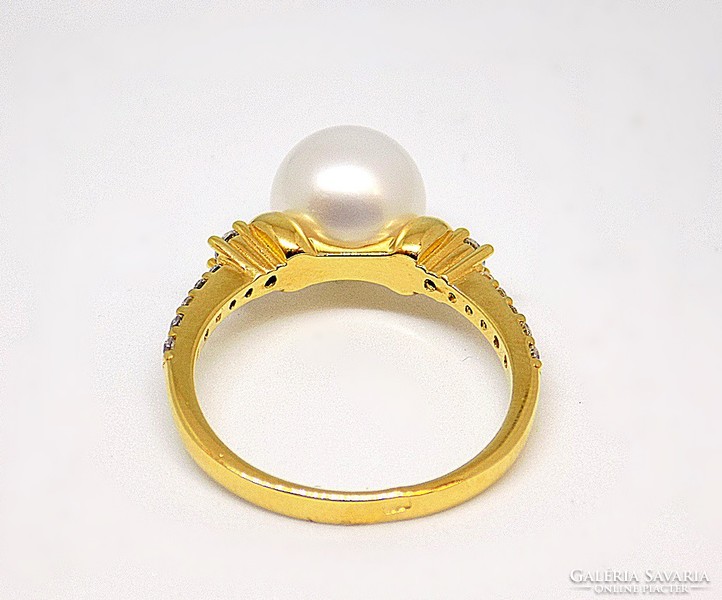 Gyöngyös arany gyűrű (ZAL-Au105811)