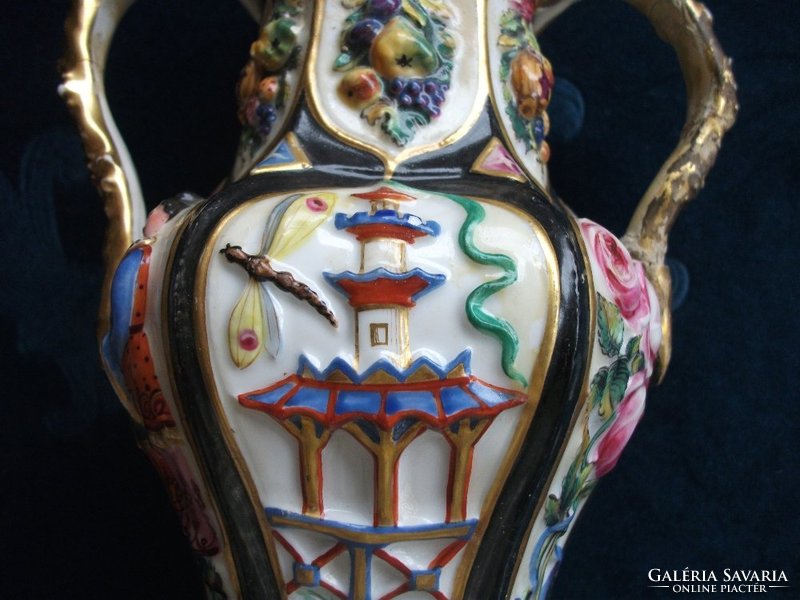 1840 Jacob  Petit Sevres valamikor restaurált váza