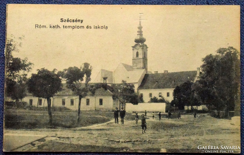 Szécsény- róm cath church and school Szécsény paper trade publication 192?