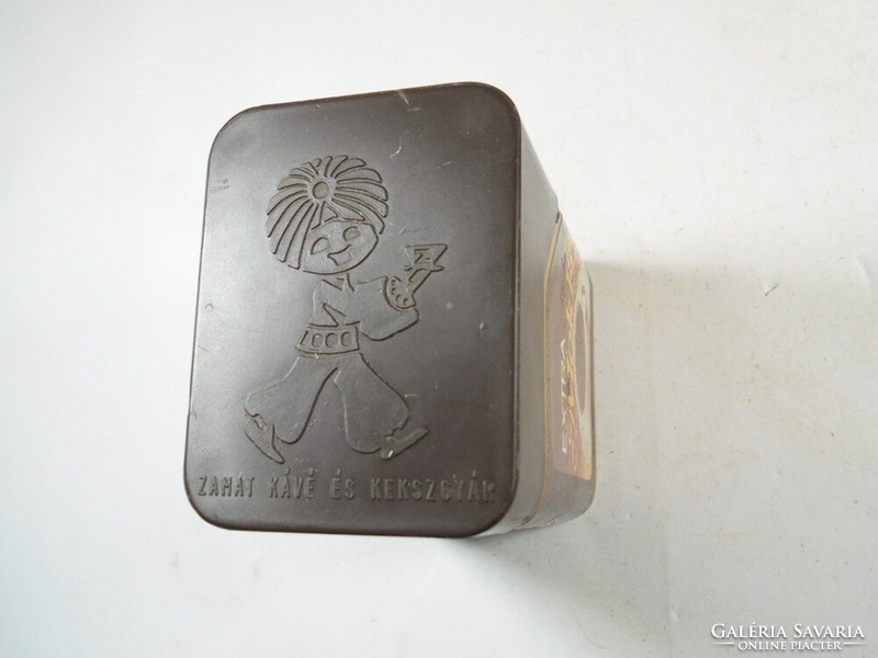 Old retro coffee coffee plastic box - extra mocha bev. Zamat coffee and biscuit factory from 1986